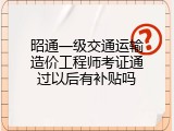 昭通一级交通运输造价工程师考证通过以后有补贴吗