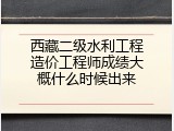 西藏二级水利工程造价工程师成绩大概什么时候出来