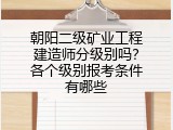 朝阳二级矿业工程建造师分级别吗？各个级别报考条件有哪些