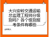 大兴安岭交通运输总监理工程师分级别吗？各个级别报考条件有哪些