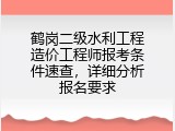 鹤岗二级水利工程造价工程师报考条件速查，详细分析报名要求
