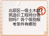 北辰区一级土木建筑造价工程师分级别吗？各个级别报考条件有哪些