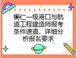 铜仁一级港口与航道工程建造师报考条件速查，详细分析报名要求