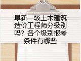 阜新一级土木建筑造价工程师分级别吗？各个级别报考条件有哪些