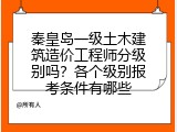 秦皇岛一级土木建筑造价工程师分级别吗？各个级别报考条件有哪些