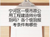 宁河区一级市政公用工程建造师分级别吗？各个级别报考条件有哪些