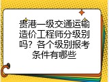 贵港一级交通运输造价工程师分级别吗？各个级别报考条件有哪些