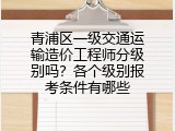 青浦区一级交通运输造价工程师分级别吗？各个级别报考条件有哪些