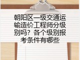 朝阳区一级交通运输造价工程师分级别吗？各个级别报考条件有哪些