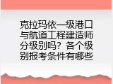 克拉玛依一级港口与航道工程建造师分级别吗？各个级别报考条件有哪些
