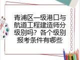 青浦区一级港口与航道工程建造师分级别吗？各个级别报考条件有哪些
