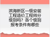 滨海新区一级安装工程造价工程师分级别吗？各个级别报考条件有哪些
