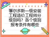 鄂尔多斯一级安装工程造价工程师分级别吗？各个级别报考条件有哪些