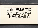 湖北二级水利工程造价工程师大概多少学费好就业吗