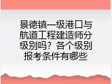 景德镇一级港口与航道工程建造师分级别吗？各个级别报考条件有哪些