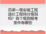 吕梁一级安装工程造价工程师分级别吗？各个级别报考条件有哪些