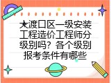 大渡口区一级安装工程造价工程师分级别吗？各个级别报考条件有哪些