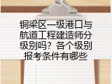铜梁区一级港口与航道工程建造师分级别吗？各个级别报考条件有哪些