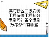 滨海新区二级安装工程造价工程师分级别吗？各个级别报考条件有哪些