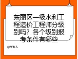 东丽区一级水利工程造价工程师分级别吗？各个级别报考条件有哪些