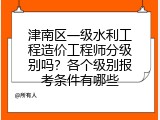 津南区一级水利工程造价工程师分级别吗？各个级别报考条件有哪些