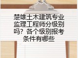 楚雄土木建筑专业监理工程师分级别吗？各个级别报考条件有哪些