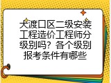 大渡口区二级安装工程造价工程师分级别吗？各个级别报考条件有哪些