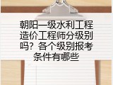 朝阳一级水利工程造价工程师分级别吗？各个级别报考条件有哪些