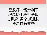 黑龙江一级水利工程造价工程师分级别吗？各个级别报考条件有哪些
