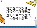 河东区二级水利工程造价工程师分级别吗？各个级别报考条件有哪些