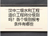 汉中二级水利工程造价工程师分级别吗？各个级别报考条件有哪些