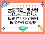 大渡口区二级水利工程造价工程师分级别吗？各个级别报考条件有哪些