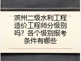 滨州二级水利工程造价工程师分级别吗？各个级别报考条件有哪些