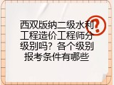 西双版纳二级水利工程造价工程师分级别吗？各个级别报考条件有哪些