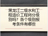 黑龙江二级水利工程造价工程师分级别吗？各个级别报考条件有哪些