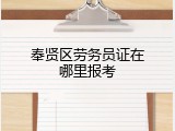 奉贤区劳务员证在哪里报考