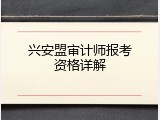 兴安盟审计师报考资格详解