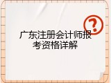 广东注册会计师报考资格详解