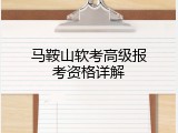 马鞍山软考高级报考资格详解