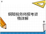 铜陵税务师报考资格详解