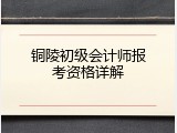 铜陵初级会计师报考资格详解