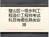 璧山区一级水利工程造价工程师考试科目有哪些具体安排