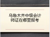 乌鲁木齐中级会计师证在哪里报考