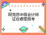 阿克苏中级会计师证在哪里报考