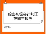 哈密初级会计师证在哪里报考