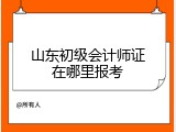 山东初级会计师证在哪里报考