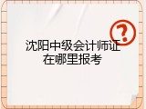 沈阳中级会计师证在哪里报考