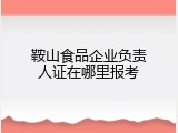 鞍山食品企业负责人证在哪里报考