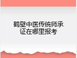鹤壁中医传统师承证在哪里报考