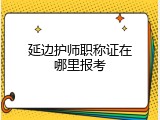 延边护师职称证在哪里报考